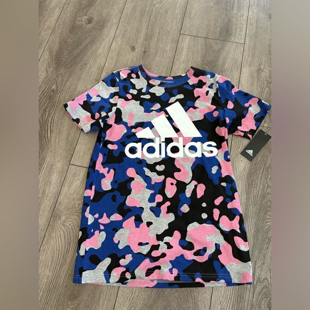 Adidas boys  army print graphic t shirt